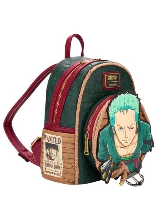 Loungefly One Piece Zoro Rope Mini Backpack Anime Anchor Charm Rope NWT